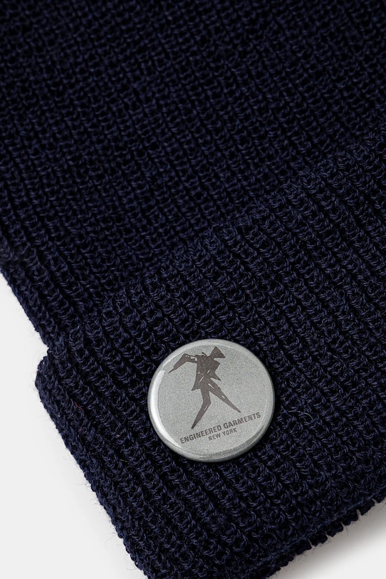 Vunena kapa Engineered Garments Wool Watch Cap 24F1H037 mornarsko plava AW24