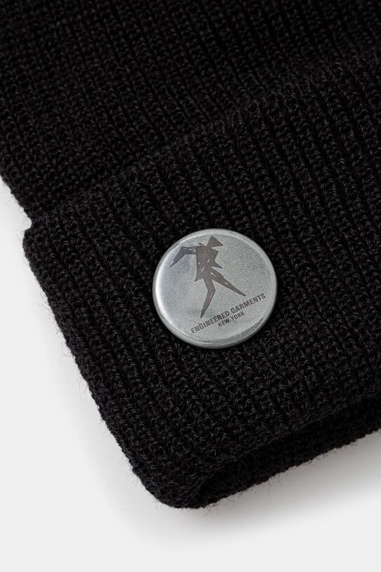 Vunena kapa Engineered Garments Wool Watch Cap 24F1H037 crna AW24