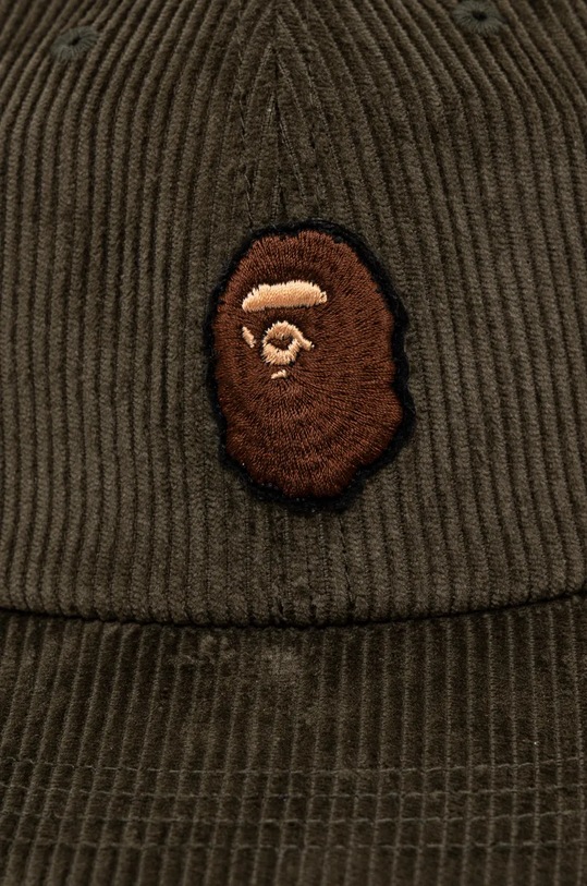 Manšestrová kšiltovka A Bathing Ape Ape Head Corduroy Cap zelená 1K80180004
