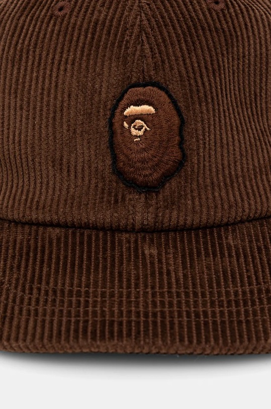 A Bathing Ape corduroy baseball cap Ape Head Corduroy Cap 1K80180004 brown AW24