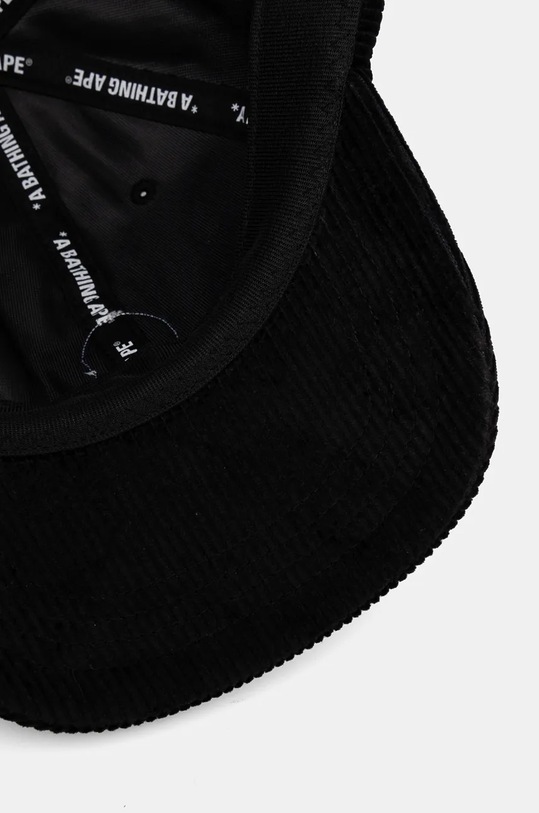 Manšestrová kšiltovka A Bathing Ape Ape Head Corduroy Cap černá 1K80180004
