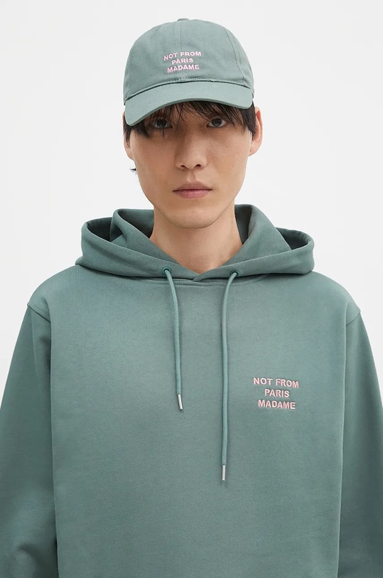 Drôle de Monsieur czapka z daszkiem bawełniana La Casquette Slogan E.CP151.CO138.WG zielony
