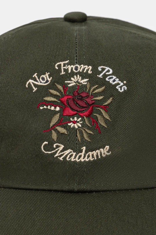 Bavlnená šiltovka Drôle de Monsieur La Casquette Slogan Fleurs zelená E.CP153.CO138.KK