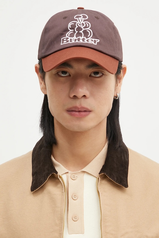 Βαμβακερό καπέλο του μπέιζμπολ Butter Goods Bugs 6 Panel Cap BG243801 μωβ AW24