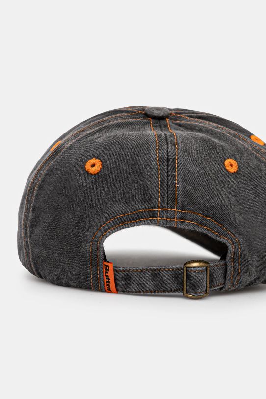 Akcesoria Butter Goods czapka z daszkiem jeansowa Rounded Logo 6 Panel Cap BG243807 czarny