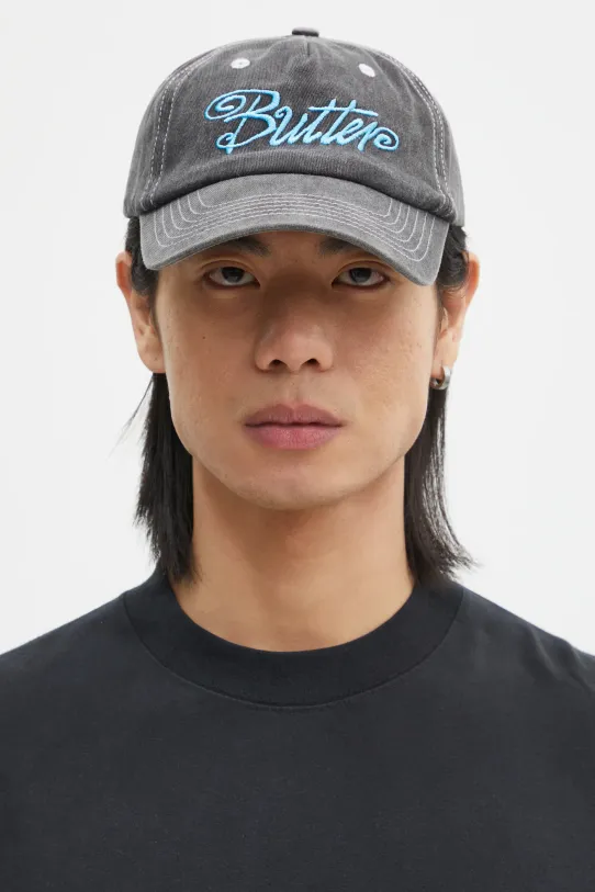 Butter Goods czapka z daszkiem bawełniana Jive Pinch Front Cap bawełna czarny BG243803