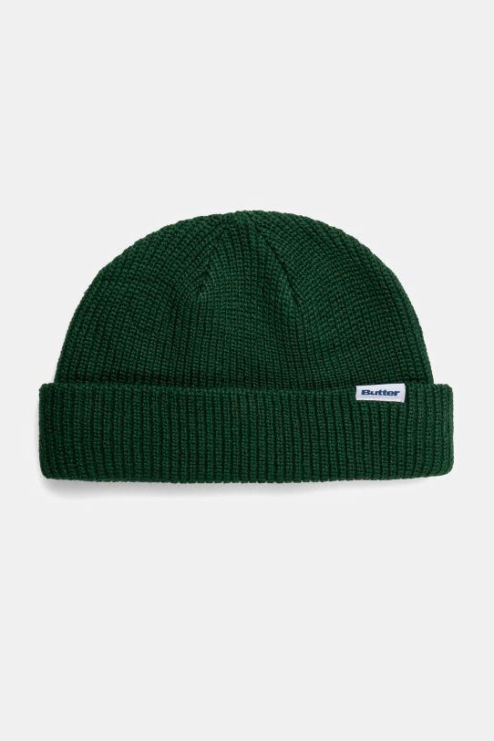 Čepice Butter Goods Wharfie Beanie hladký zelená BG243810