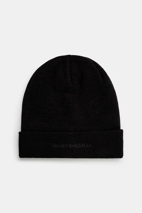 Wacko Maria berretto Knit Watch Cap applique nero 24FW.WMA.CP05