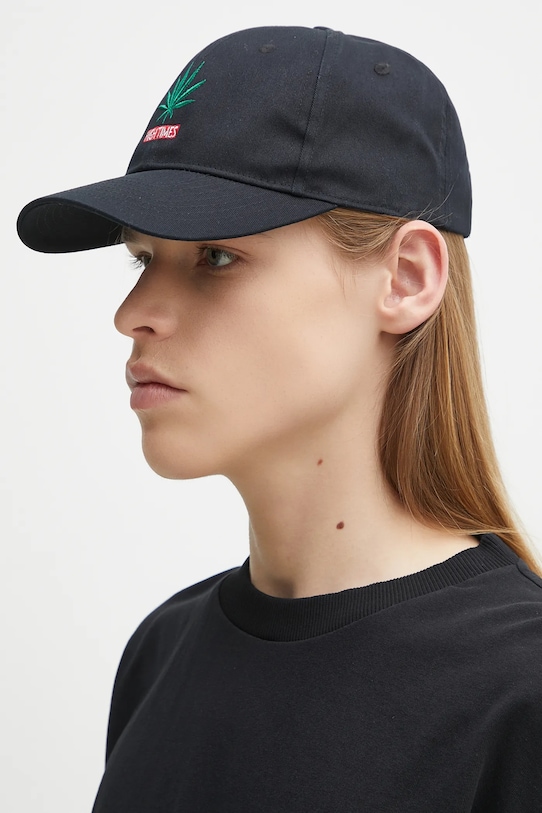 Бавовняна бейсболка Wacko Maria Hightimes HIGHTIMES.WM.CP03 чорний AW24