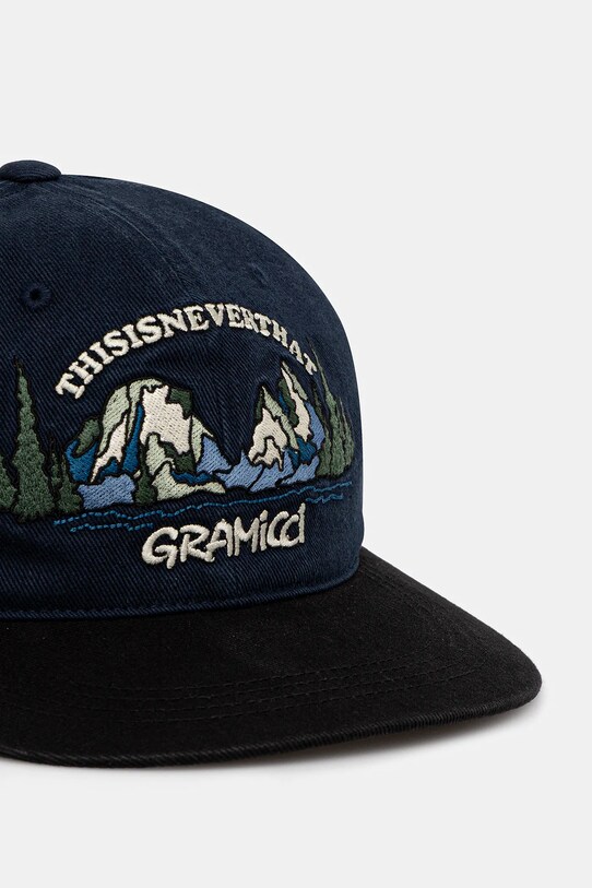 thisisneverthat șapcă de baseball din bumbac x Gramicci Washed Coduroy GM243WHWBC01 bleumarin AW24