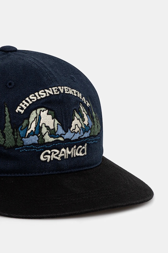 Βαμβακερό καπέλο του μπέιζμπολ thisisneverthat x Gramicci Washed Coduroy GM243WHWBC01 σκούρο μπλε AW24