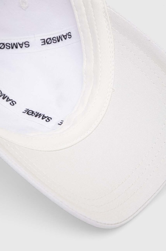 Samsoe Samsoe șapcă de baseball din bumbac SAGIOTTO alb U24200004