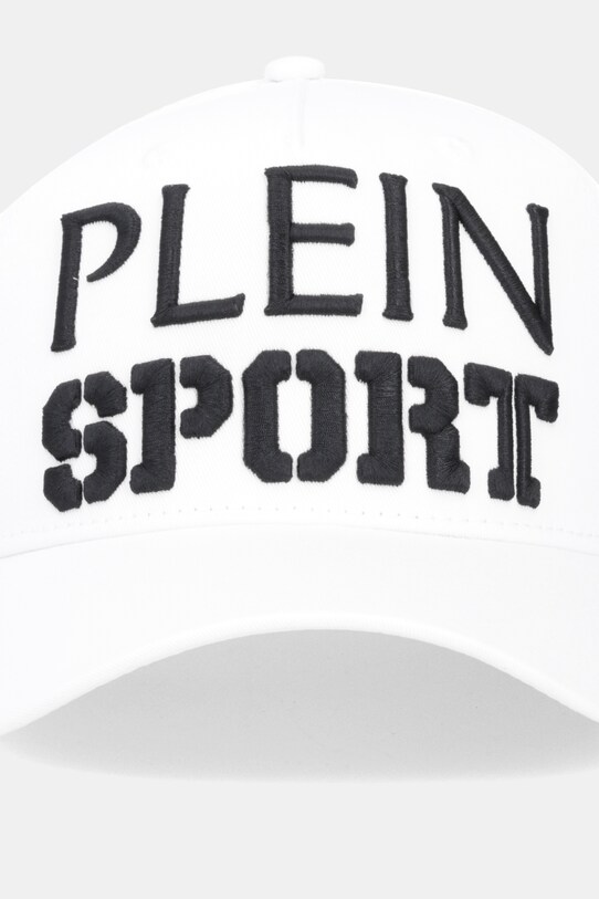PLEIN SPORT șapcă de baseball din bumbac AADA.UAC0611.STE003N alb AW24