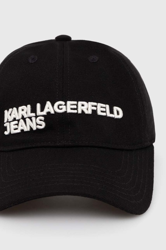 Karl Lagerfeld Jeans czapka z daszkiem bawełniana 245D3473 czarny AW24
