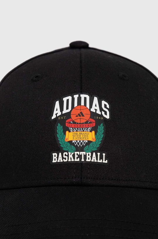 Bavlněná baseballová čepice adidas JD6651 černá AW24