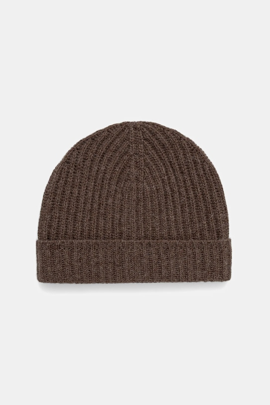Вовняна шапка United Colors of Benetton тонкий коричневий 1302U0724