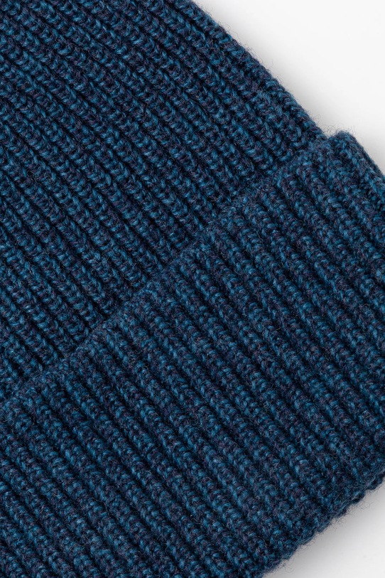 Akcesoria United Colors of Benetton czapka z domieszką wełny 1235UA00N granatowy