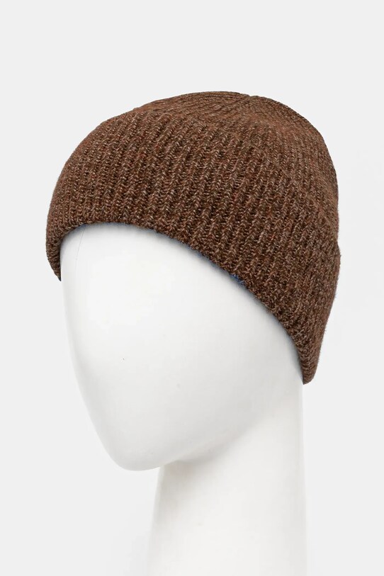 Σκουφί από μείγμα μαλλιού United Colors of Benetton 1235UA00N καφέ AW24