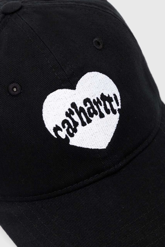 Βαμβακερό καπέλο του μπέιζμπολ Carhartt WIP Amour Cap I033626.0D2XX μαύρο AW24