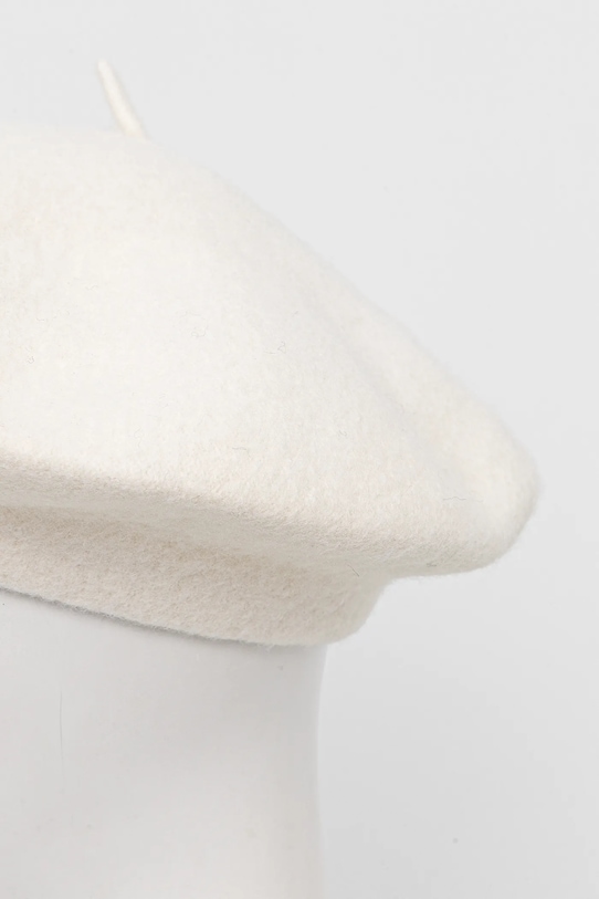 Akcesoria United Colors of Benetton beret wełniany 6HPKD41HF beżowy