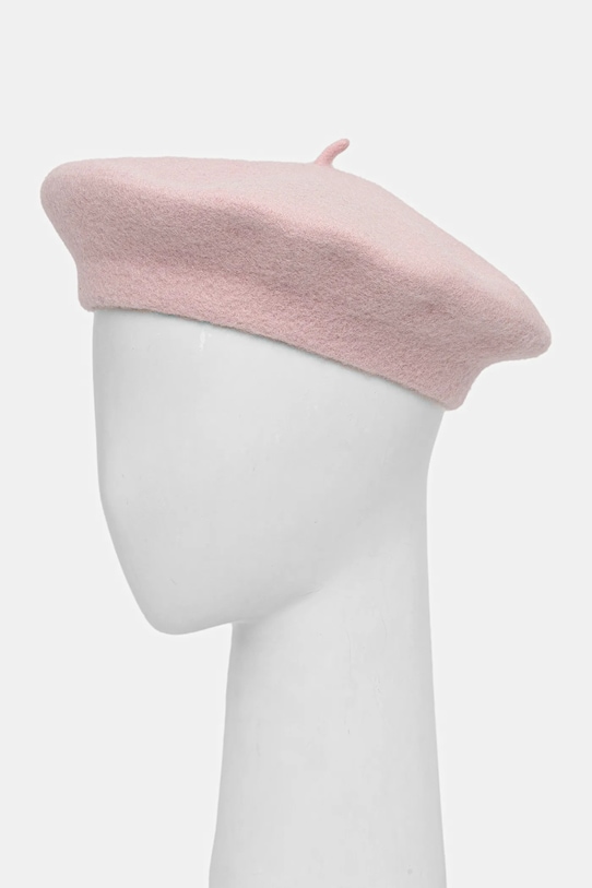 United Colors of Benetton beret wełniany wełna różowy 6HPKD41HF