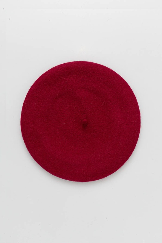 United Colors of Benetton beret wełniany 6HPKD41HF różowy AW25