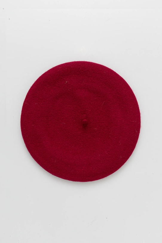 United Colors of Benetton beret wełniany 6HPKD41HF różowy AW25