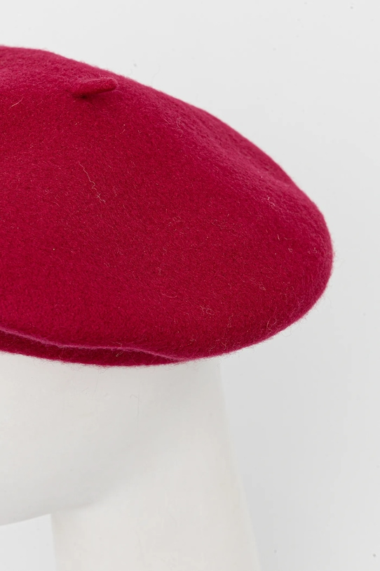 Akcesoria United Colors of Benetton beret wełniany 6HPKD41HF różowy