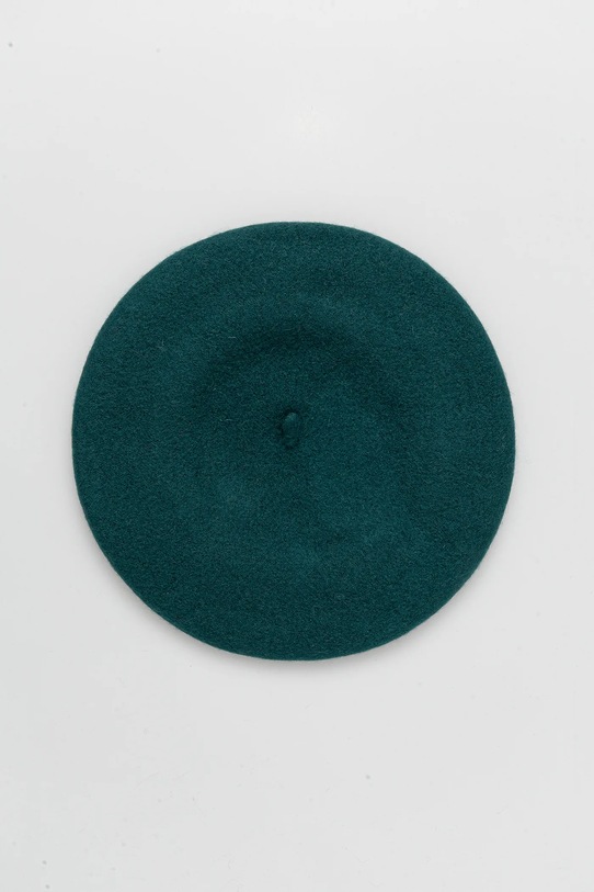 United Colors of Benetton beret wełniany 6HPKD41HF turkusowy AW25
