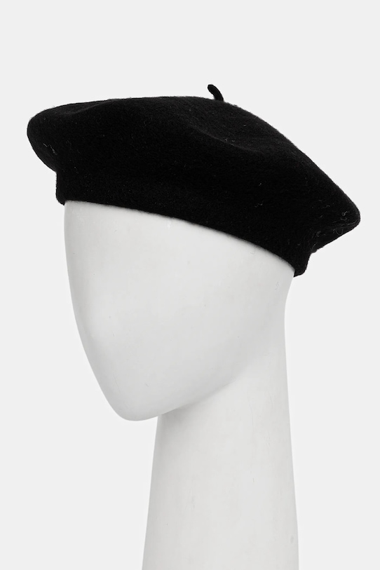 United Colors of Benetton beret wełniany wełna czarny 6HPKD41HF