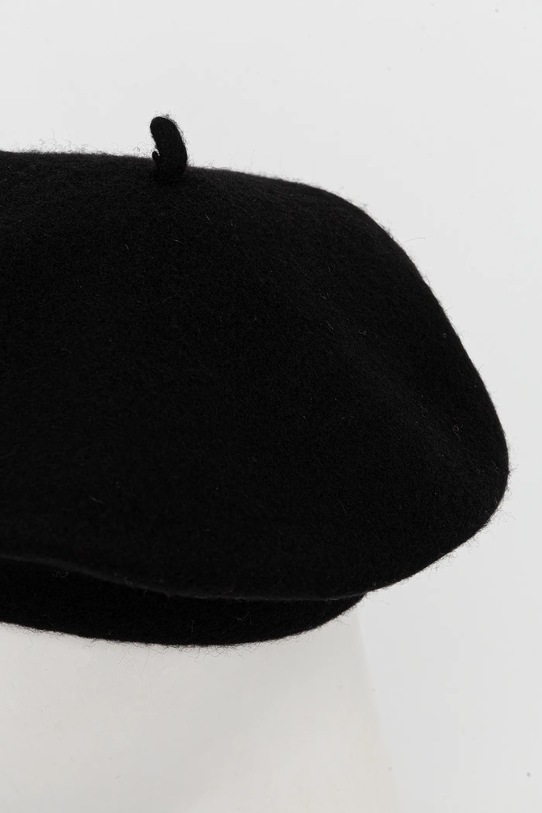 Akcesoria United Colors of Benetton beret wełniany 6HPKD41HF czarny