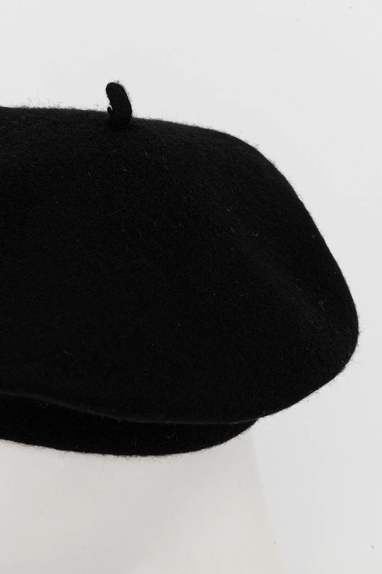 Akcesoria United Colors of Benetton beret wełniany 6HPKD41HF czarny