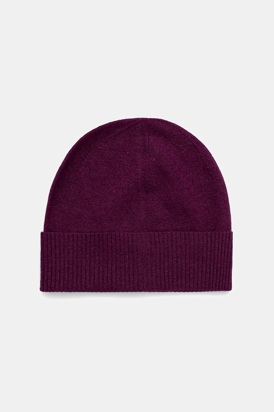 Vlnená čiapka United Colors of Benetton vlna fialová 1002DA010