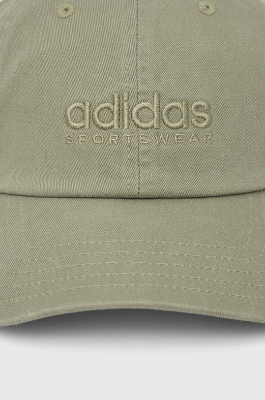 adidas czapka z daszkiem bawełniana IY5418 zielony AW24