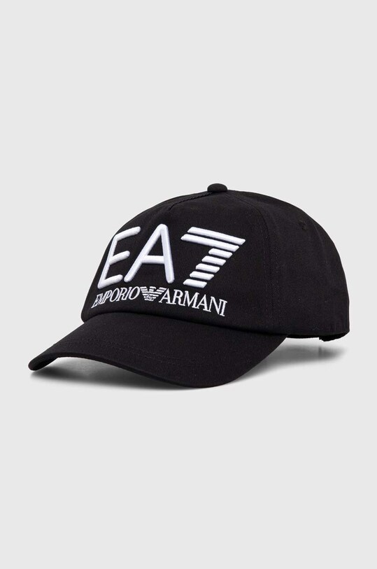 EA7 Emporio Armani șapcă de baseball din bumbac bumbac negru CC980.245091.42520