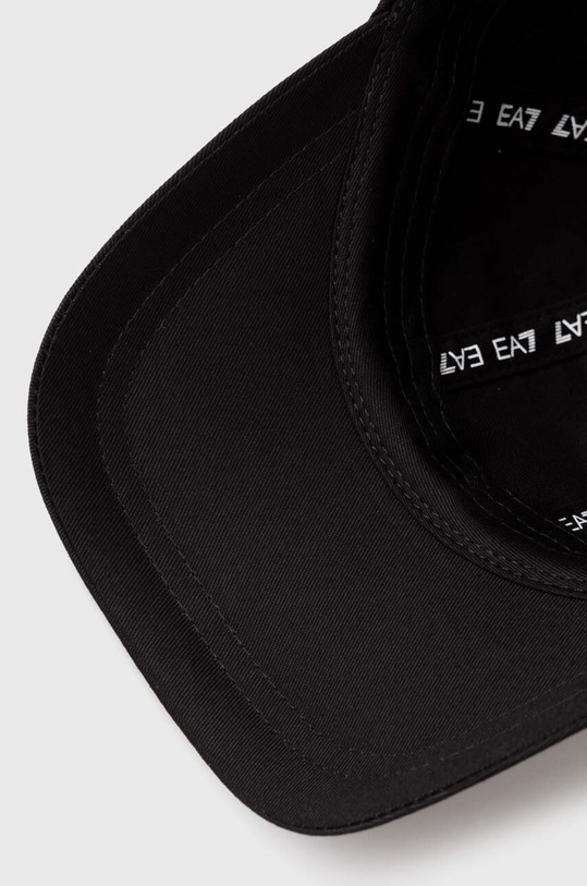 Bavlněná baseballová čepice EA7 Emporio Armani černá 4F103.245117.00020