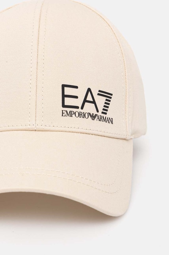 Bavlněná baseballová čepice EA7 Emporio Armani AF11989.7X000005.M1013 béžová AW24
