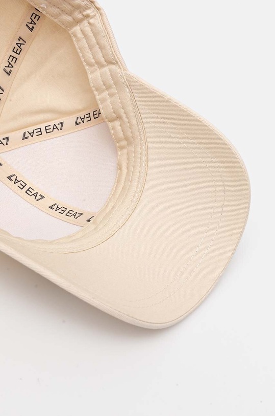 Bavlněná baseballová čepice EA7 Emporio Armani béžová AF11989.7X000005.M1013