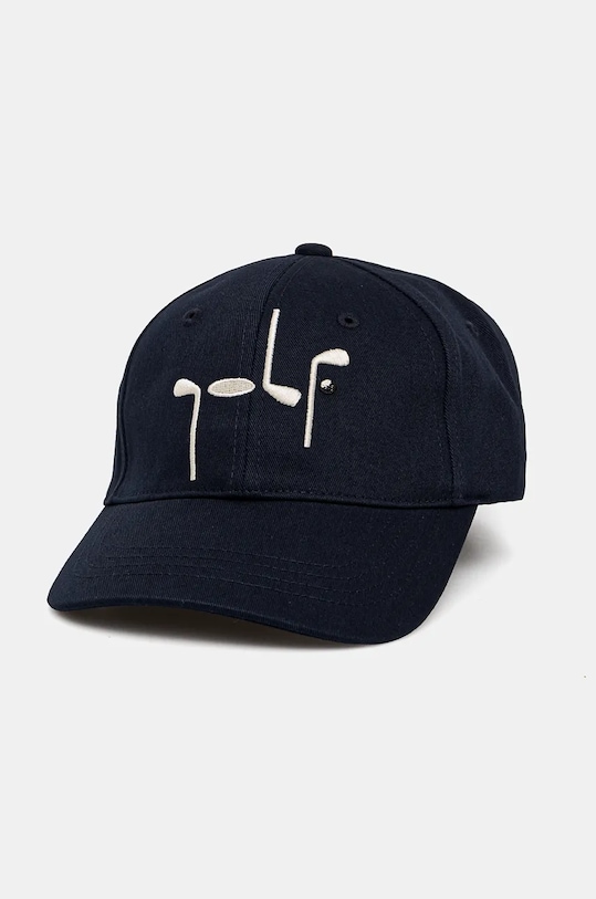 Хлопковая кепка EA7 Emporio Armani аппликация тёмно-синий 4F300.245121.76136