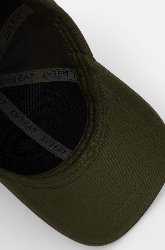 Bavlněná baseballová čepice EA7 Emporio Armani zelená AF11989.7X000005.M8051