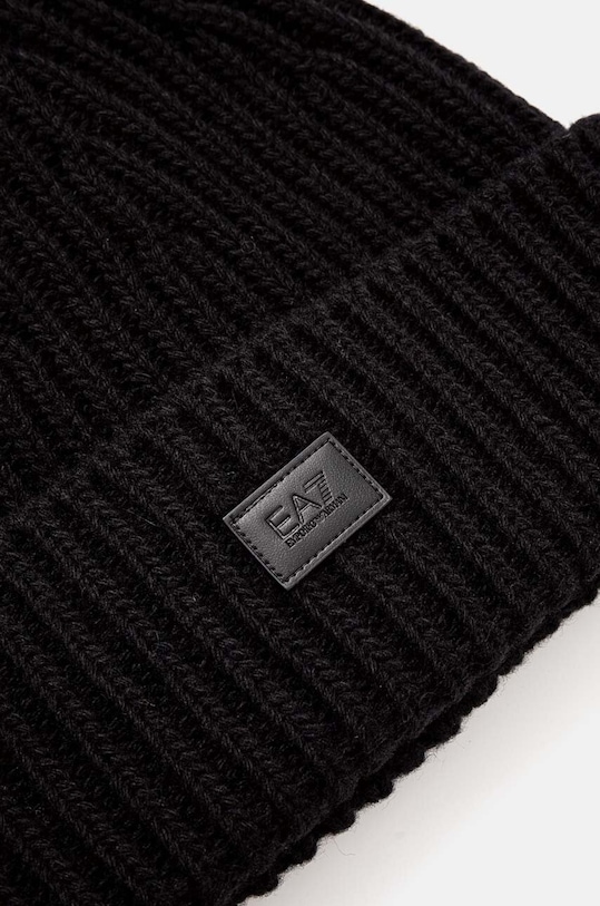 EA7 Emporio Armani czapka wełniana 4F201.245112.00020 czarny AW24