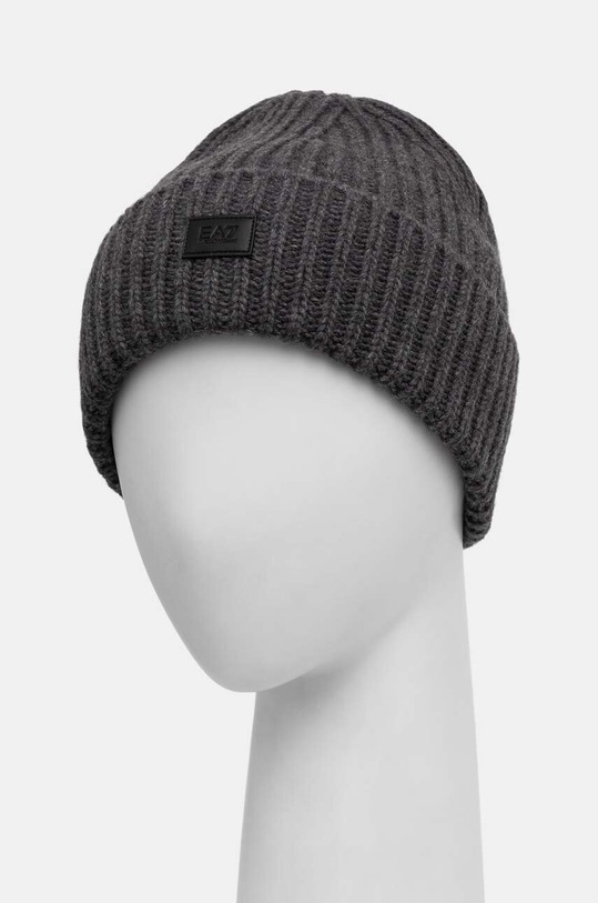 Vlnená čiapka EA7 Emporio Armani 4F201.245112.00945 sivá AW24