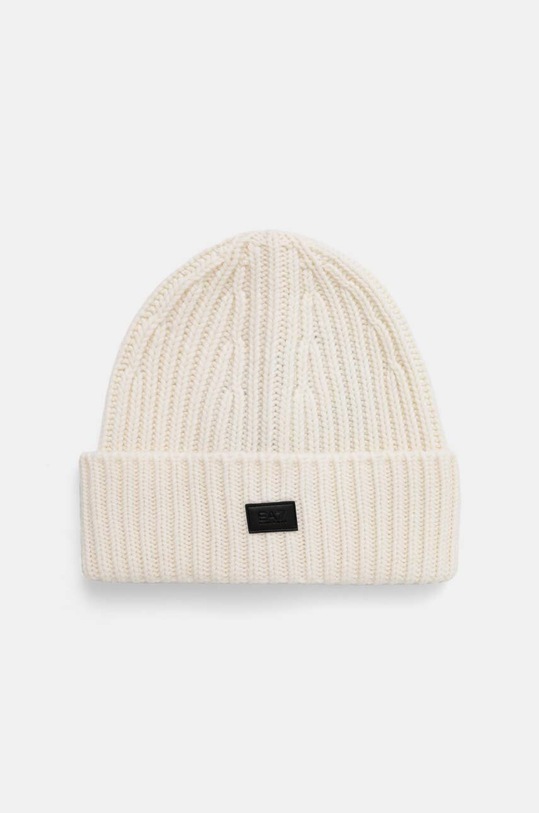 Vlnená čiapka EA7 Emporio Armani vlna béžová 4F201.245112.33740