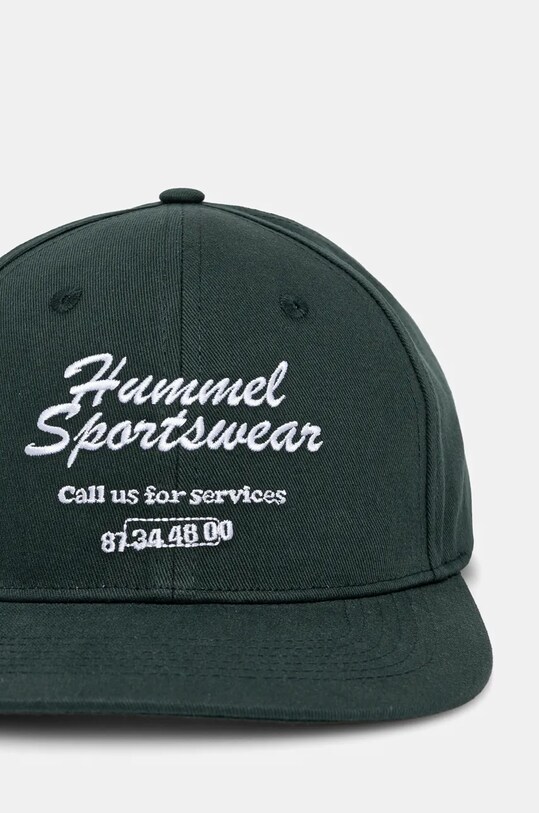 Бавовняна бейсболка Hummel 226069 зелений AW24