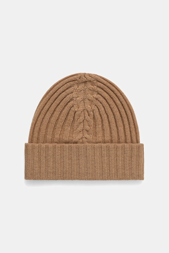 Σκουφάκι με προσθήκη μαλλιού United Colors of Benetton μαλλί μπεζ 1244DA011