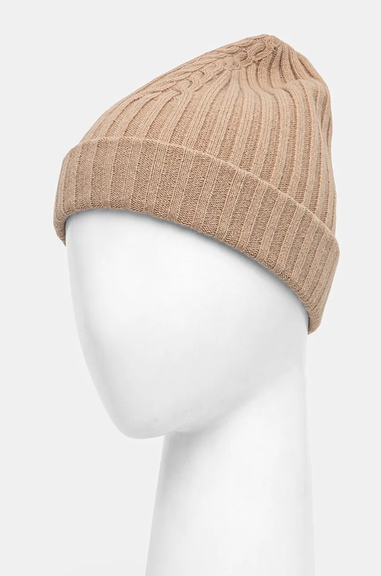 United Colors of Benetton czapka wełniana 1244DA011 beżowy AW24