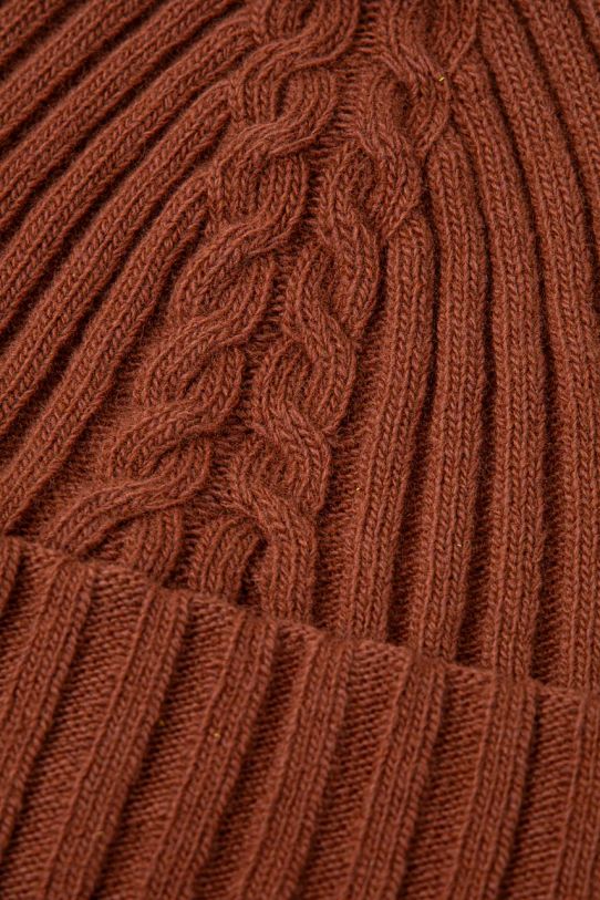 Akcesoria United Colors of Benetton czapka wełniana 1244DA011 brązowy