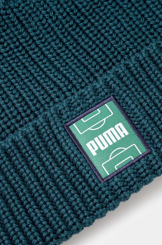 Puma pamut sapka Classics Graphic Short Beanie 025680 zöld AW24