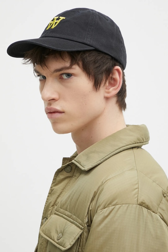 Bavlnená šiltovka Wood Wood Eli AA Cap 10310802.7083 čierna AW24