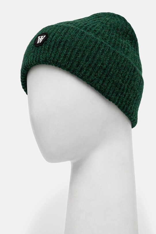 Akcesoria Wood Wood czapka z domieszką wełny Vin AA Beanie 10320804.4068 zielony